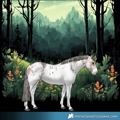 Horse Color:White Spotted Bay Merle Skewed LP Spotted 