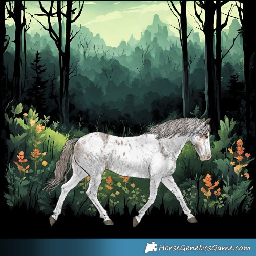 Horse Color:White Spotted Bay Merle Skewed Appaloosa 