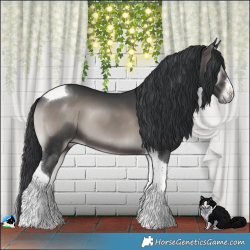 Horse Color:Platinum Blue Onyx Tobiano 