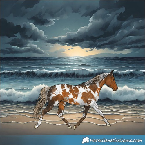 Horse Color:White Spotted Chocolate Palomino