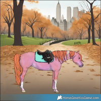 Horse Color:Watercolor Liver Red Dun Tobiano Rabicano 