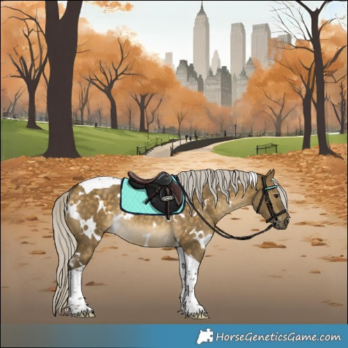 Horse Color:White Spotted Silver Buckskin Dun Tobiano Rabicano