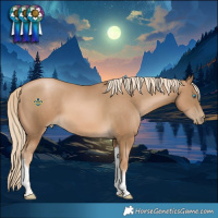 Horse Color:Chocolate Palomino Pearl Tobiano