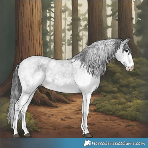 Horse Color:White Spotted Black 