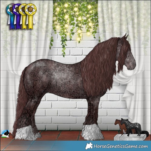 Horse Color:Chocolate Black Chinchilla Ice 