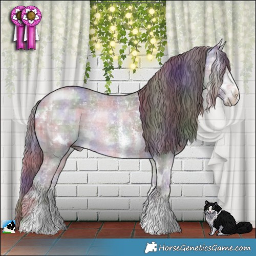 Horse Color:Nacre Plaid  White Spotted Chocolate Brown Chinchilla Sabino Rabicano 
