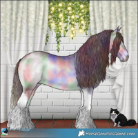 Horse Color:Nacre Chocolate Brown Chinchilla Onyx Tobiano 