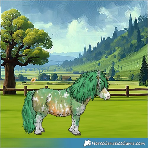 Horse Color:Watercolor White Spotted Bay 