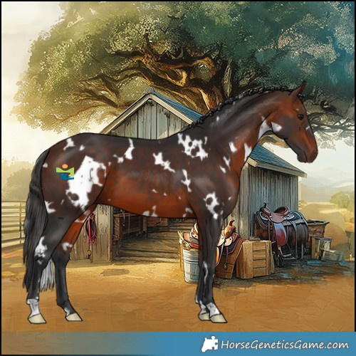 Horse Color:White Spotted Bay 