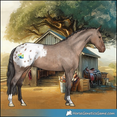 Horse Color:Liver Red Dun Appaloosa 