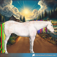 Horse Color:Painted Perlino Ice Tobiano