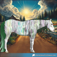 Horse Color:Painted Smoky Black Ice Splash 