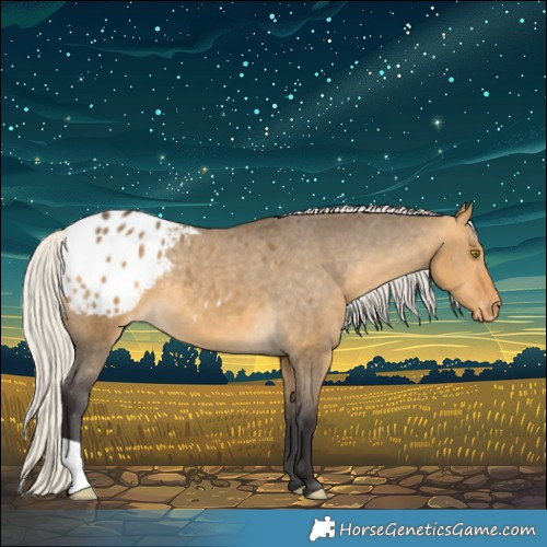 Horse Color:Silver Buckskin Dun Appaloosa 