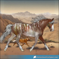 Horse Color:Powder White Silver Brown