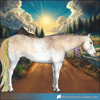 Horse Color:Painted White Spotted Chocolate Palomino Ice Onyx Splash 