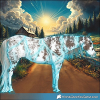 Horse Color:Thunderstruck Liver Chestnut Ice Sabino