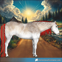Horse Color:Painted White Spotted Liver Red Dun Ice Onyx