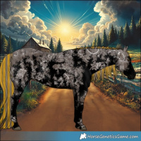 Horse Color:Void Painted Liver Chestnut Ice Sabino 