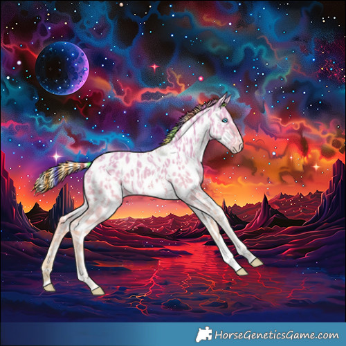 Horse Color:Painted Cremello Dun Sabino Near Leopard  and Painted Perlino Dun Tobiano Near Leopard 