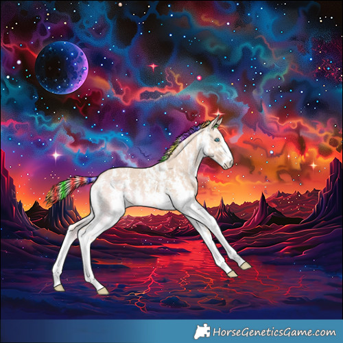 Horse Color:Painted Perlino Sabino 