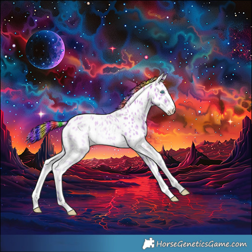 Horse Color:Painted Perlino Dun Sabino Leopard 