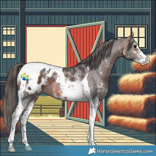 Horse Color:Bay Sabino Tobiano Blanket 