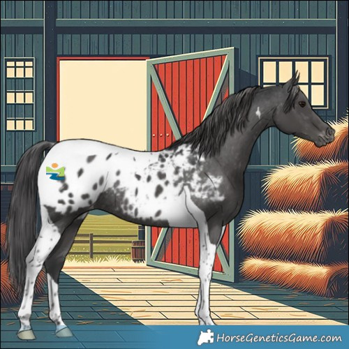 Horse Color:Black Tobiano Appaloosa Rabicano 