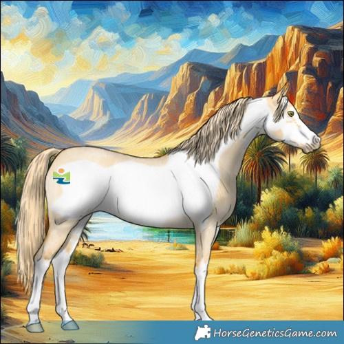 Horse Color:White Spotted Palomino Roan Dun Frame 