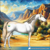 Horse Color:White Spotted Palomino Roan Dun Frame 