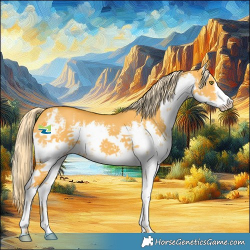 Horse Color:White Spotted Palomino Dun 