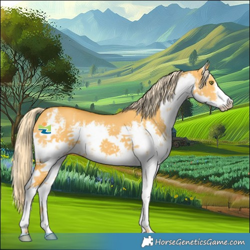 Horse Color:White Spotted Palomino Dun 