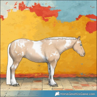 Horse Color:White Spotted Silver Buckskin Pearl Tobiano