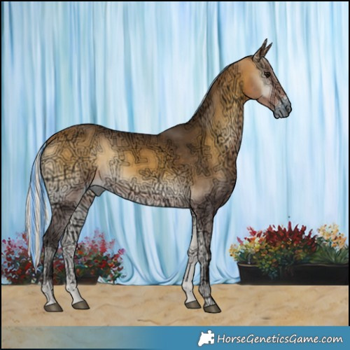 Horse Color:Painted Silver Buckskin Ice Onyx 