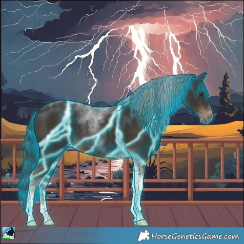 Horse Color:Thunderstruck Liver Chestnut Tobiano 