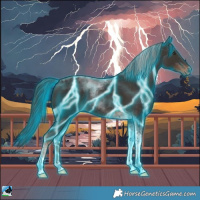 Horse Color:Thunderstruck Liver Chestnut Tobiano 