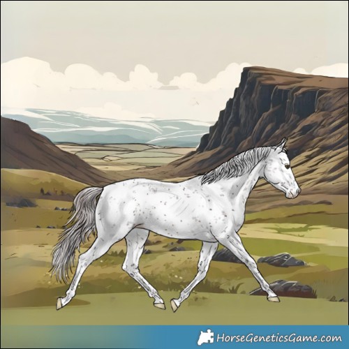 Horse Color:Platinum White Spotted Liver Chestnut Sabino Rabicano 