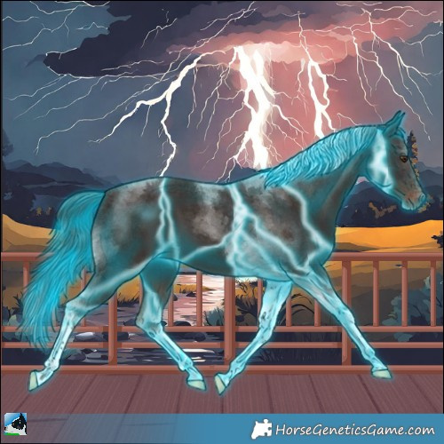 Horse Color:Thunderstruck Liver Chestnut Tobiano 