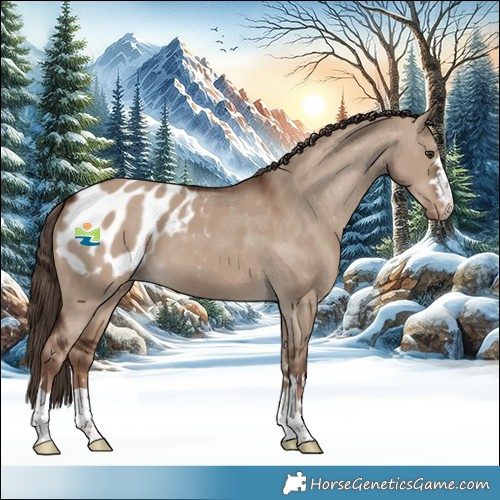 Horse Color:Liver Red Dun Appaloosa 