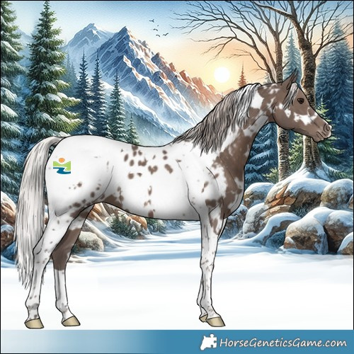 Horse Color:White Spotted Silver Black Tobiano Appaloosa 