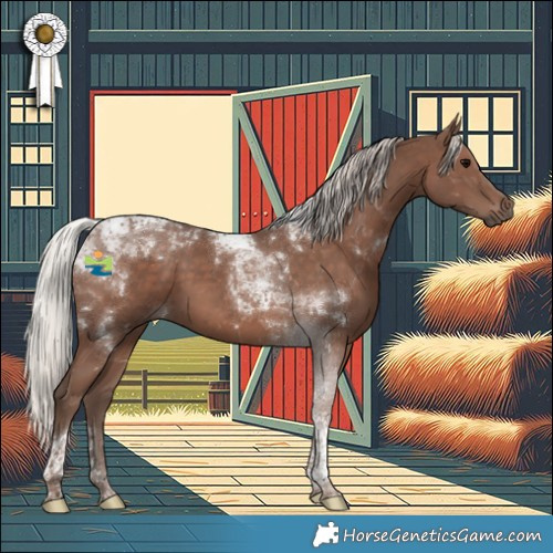 Horse Color:Silver Black Tobiano 