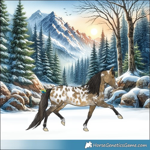 Horse Color:White Spotted Buckskin Dun Splash Appaloosa 
