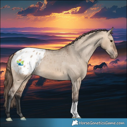 Horse Color:Bay Dun Appaloosa 