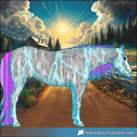 Horse Color:Painted Thunderstruck Silver Smoky Black Ice 