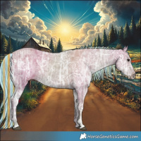 Horse Color:Painted Silver Grullo Ice Brindle 