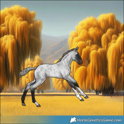 Horse Color:Gray Silver Brown Roan Tobiano 