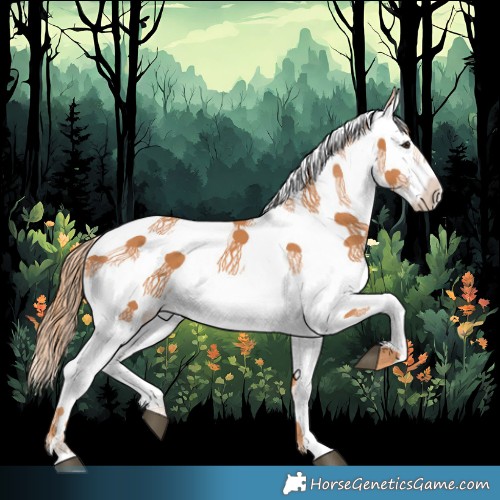 Horse Color:White Spotted Chestnut 