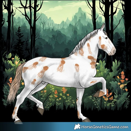 Horse Color:White Spotted Chestnut 