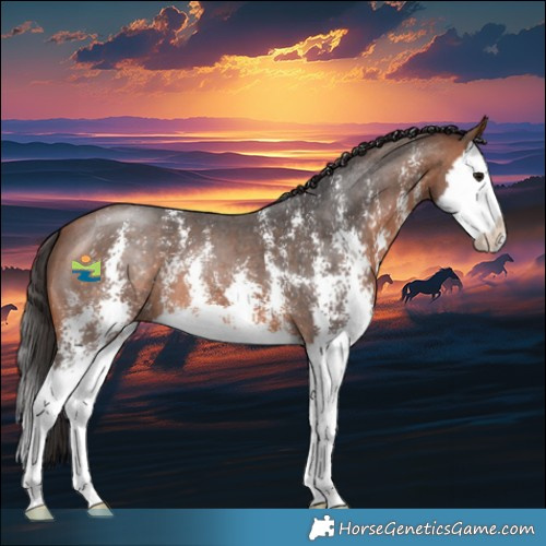 Horse Color:Bay Sabino Splash 