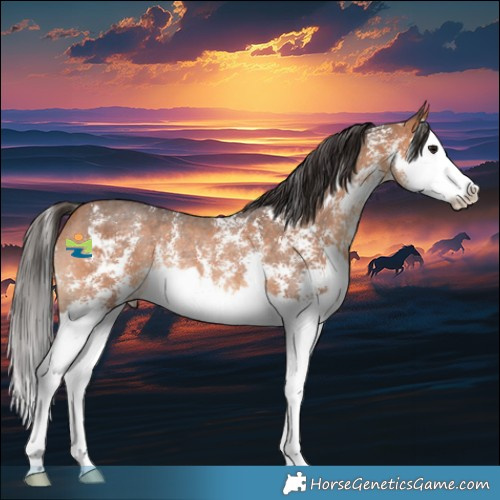 Horse Color:Bay Sabino Splash Rabicano