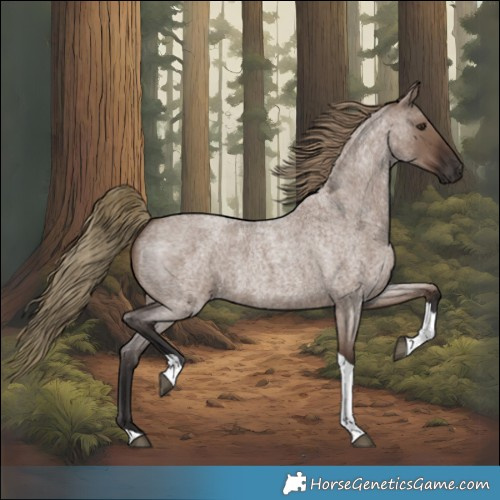 Horse Color:Liver Red Dun Roan Tobiano